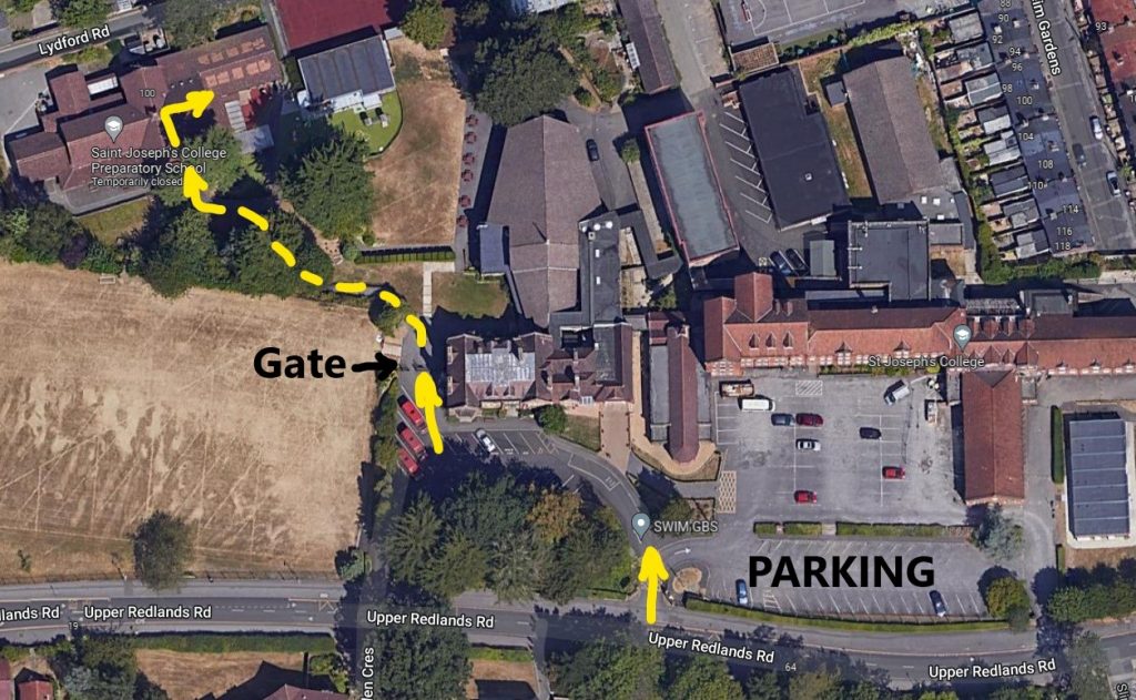 Map showing entrance to the Prep Hall at St Joseph's College